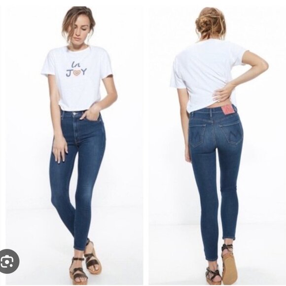MOTHER Denim - Mother X Miranda Kerr collaboration the audrey jean in positivity wash blue 25